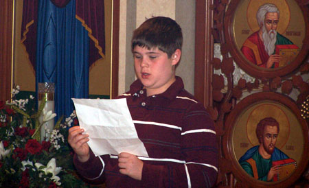Matthew Reads Story of St. Nicholas
