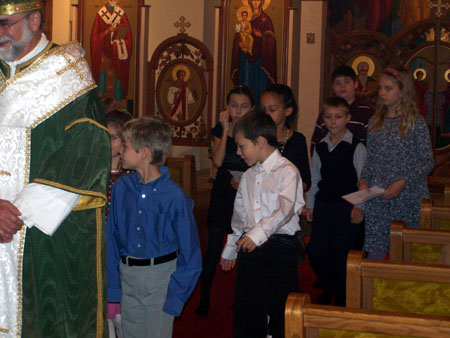 Children following St. Nicholas